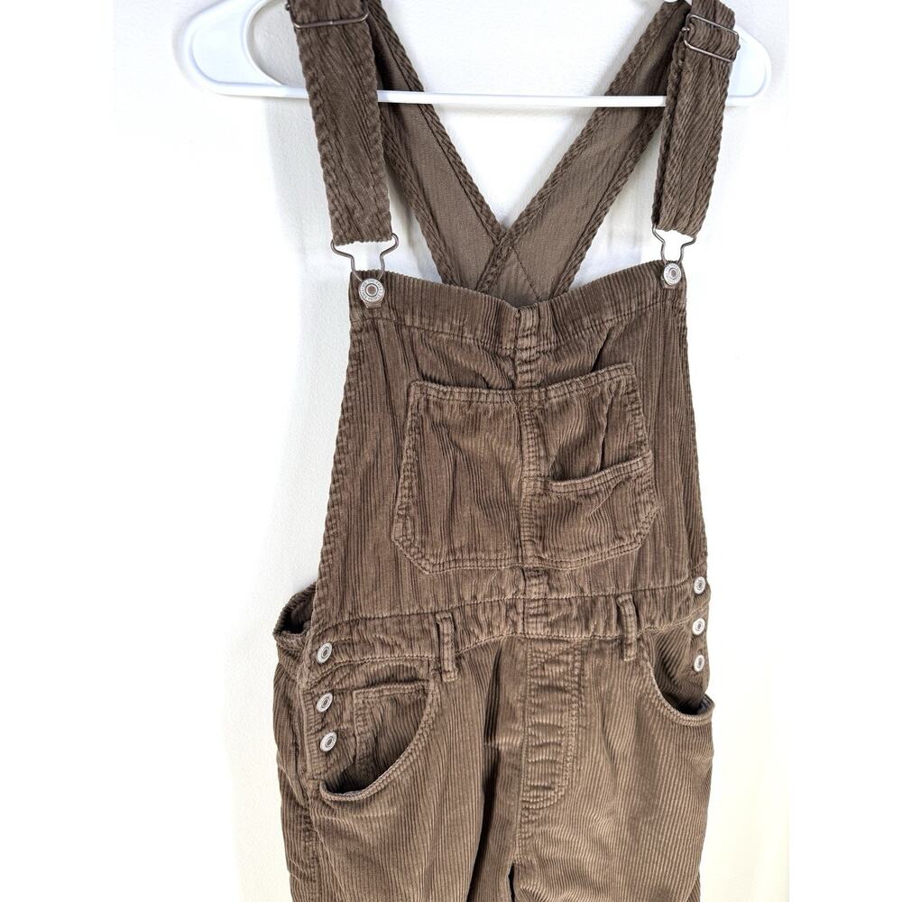 We The Free FREE PEOPLE Ziggy Cord Overalls Brown Corduroy Bibs Size Small Boho - Picture 3 of 12